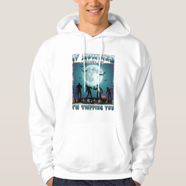 Sudadera Halloween Si Los Zombies Nos Persiguen_1 (Anverso)