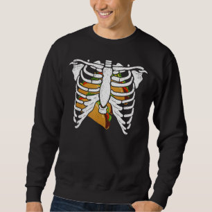 Sudadera Halloween Skeleton Taco Belly Embarazo Pareja M