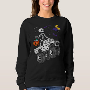 Sudadera Halloween Skeleton Zombie Riding Monster Truck Vam