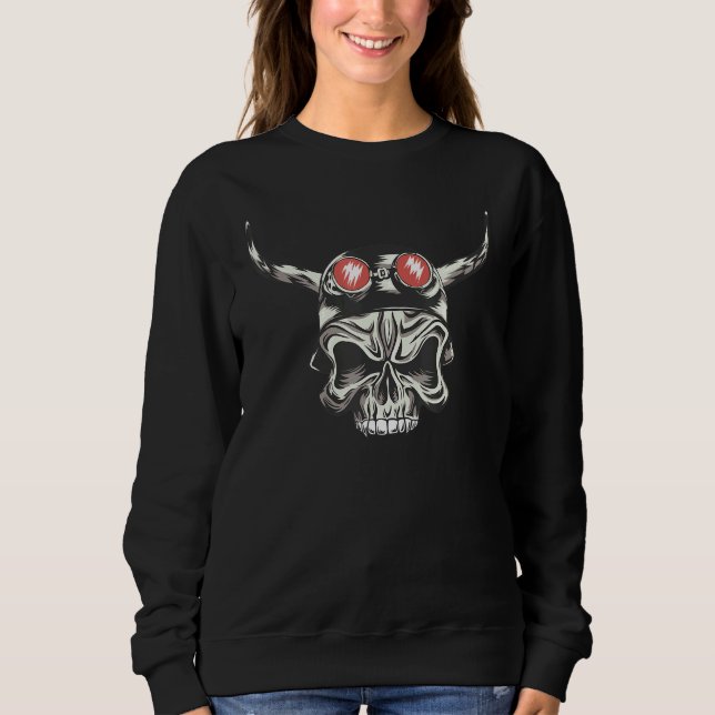Sudadera Halloween Skull Devil Occult Satanic Baphomet Blac (Anverso)