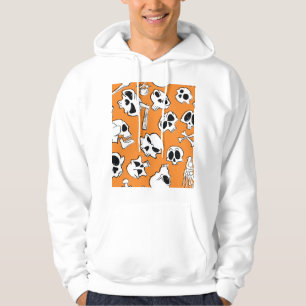 Sudadera Halloween Skulls Bones Doodle Pattern