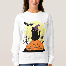 Halloween Spooky Cat Witch Jack-o-lanterns