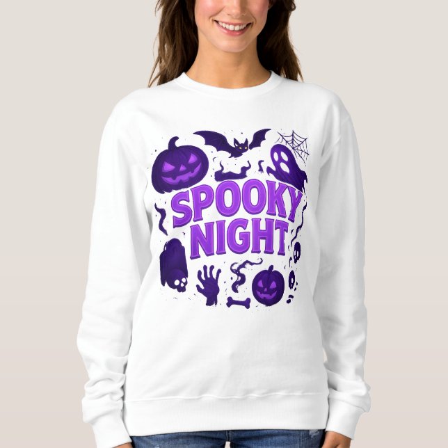Sudadera Halloween Spooky Night Unique Cloex Unisex (Anverso)