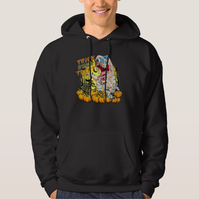 Sudadera Halloween T Rex Mummy Trick Rawr Treat T Rex Hallo (Anverso)
