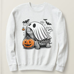 Sudadera Halloween Tortuga Fantasma Calabaza Terapia Tortoi