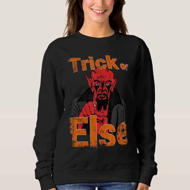 Sudadera Halloween Trick O Trato A Scary Satan O Otros (Anverso)