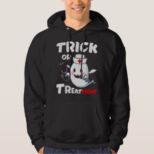Sudadera Halloween Trick Or Treatment Funny Nurse Nursing C