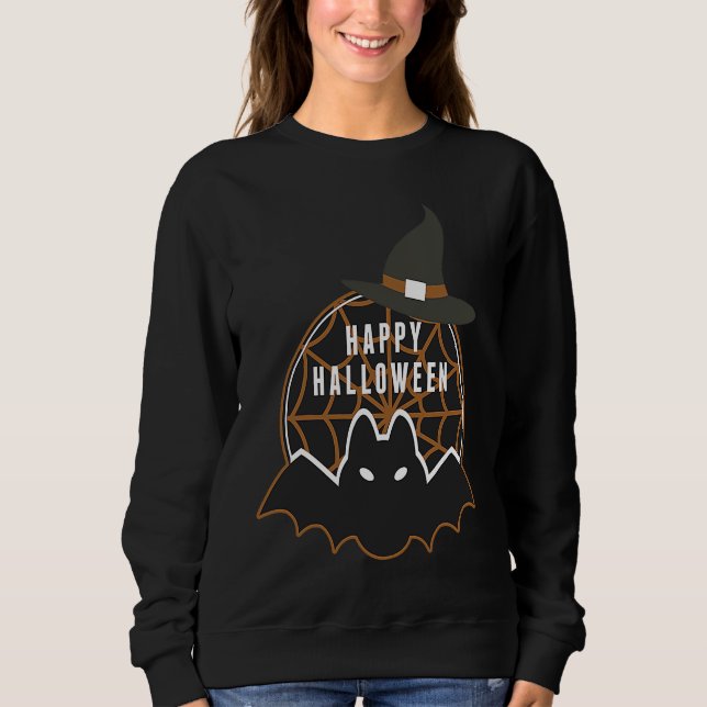 Sudadera Halloween unisex all ages casual Happy Halloween (Anverso)
