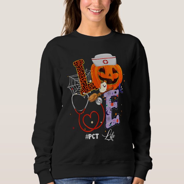 Sudadera Halloween vibes PCT Life Pumpkin Nurse Outfit for  (Anverso)
