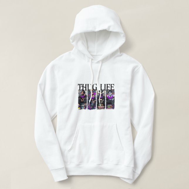 Sudadera Halloween Villains Thug Life Retro (Diseño del anverso)