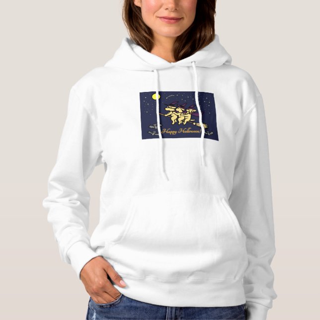 Sudadera Halloween Yellow Labrador Riders Hoodie (Anverso)