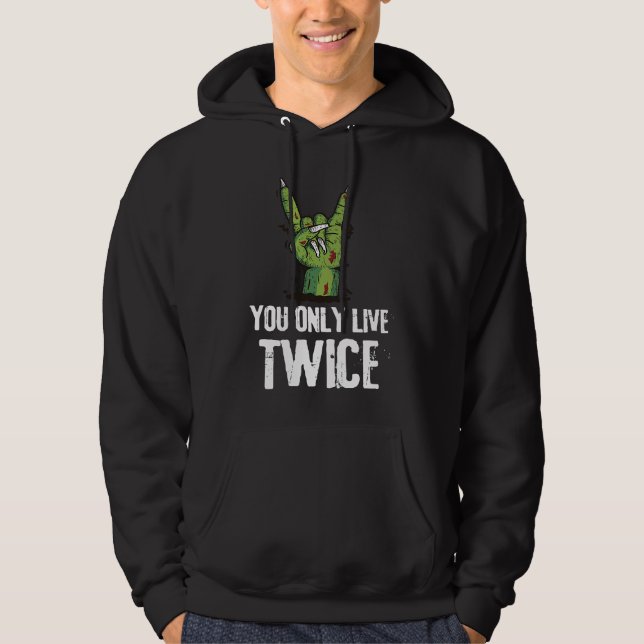 Sudadera Halloween Zombie You Only Live Twice (Anverso)