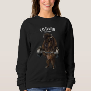 Sudadera Halterofilia De Toro De Bison Buffalo En Fitness G