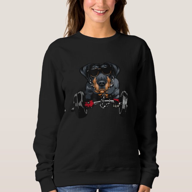 Sudadera Halterófilo Doberman - Halterofilia Perro de Canin (Anverso)