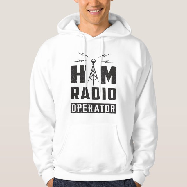 Sudadera HAM Radio Operador de Frecuencia Amateur Antenna G (Anverso)