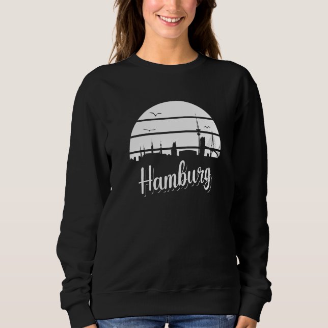 Sudadera Hamburg Skyline Deutschland (Anverso)