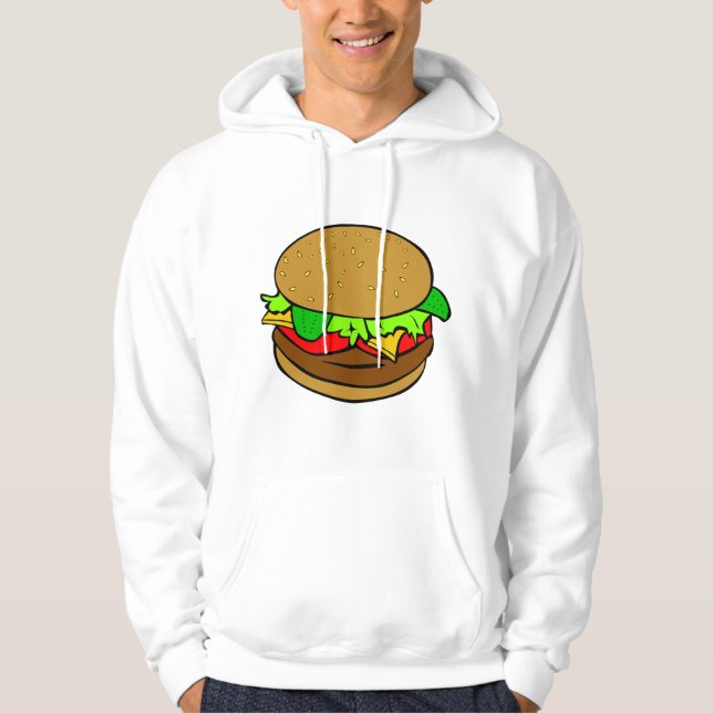 Sudadera hamburguesa cheeseburger comida rápida (Anverso)