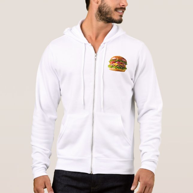 Sudadera Hamburguesa con queso apetitosa de SlipperyJoe cru (Anverso)