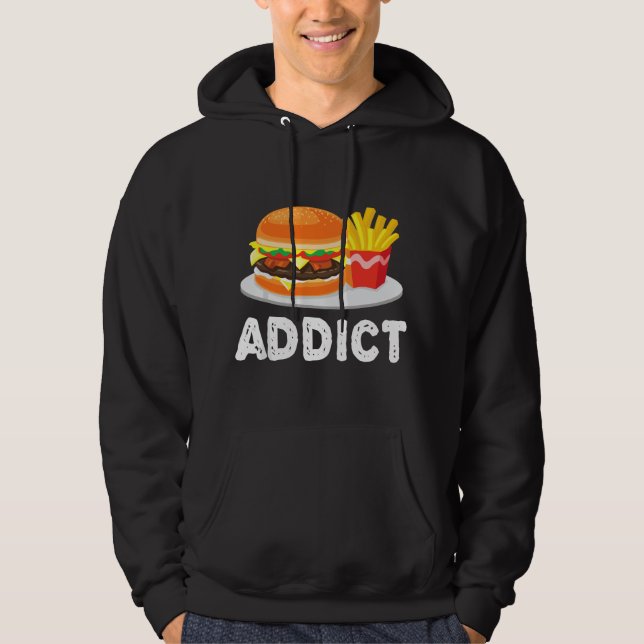 Sudadera Hamburguesa con queso Bacon y papas fritas adicion (Anverso)