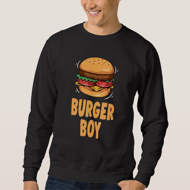 Sudadera Hamburguesa de comida rápida Cheeseburger Burger B (Anverso)