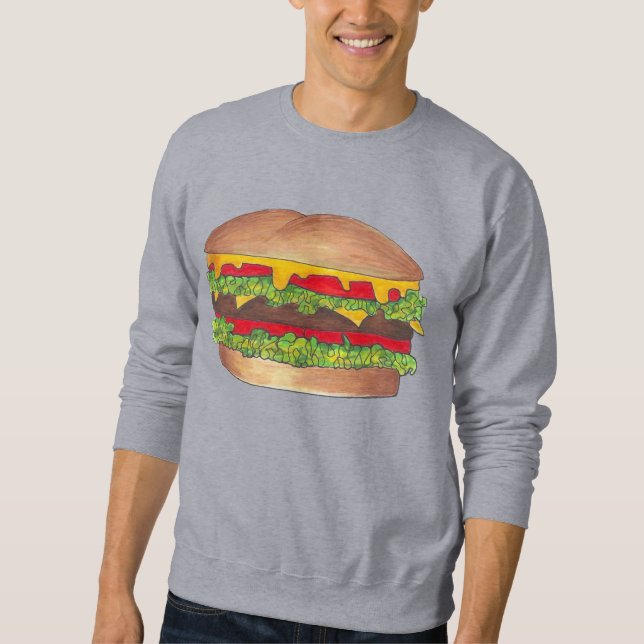Sudadera Hamburguesa de comida rápida hamburguesa Cheesebur (Anverso)