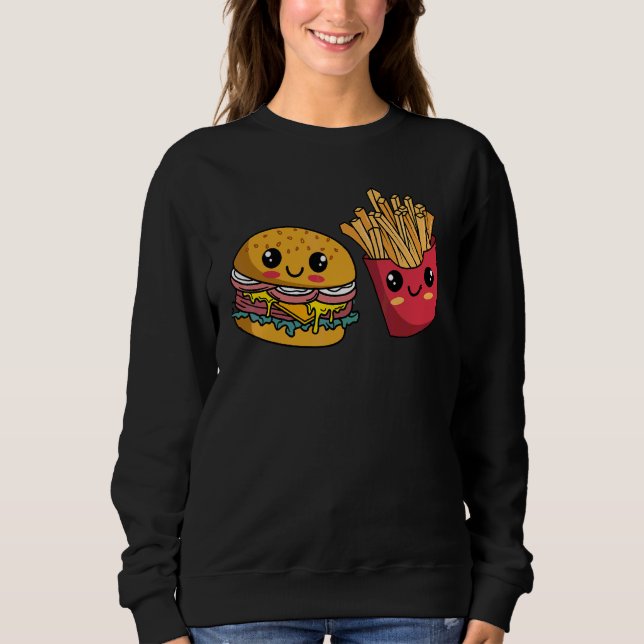 Sudadera Hamburguesa Fries Franceses Comida Rápida (Anverso)