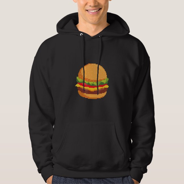 Sudadera Hamburguesa Pixel (Anverso)