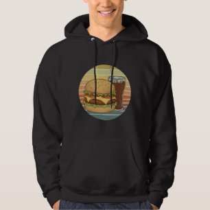 Sudadera Hamburguesa retro y cola.