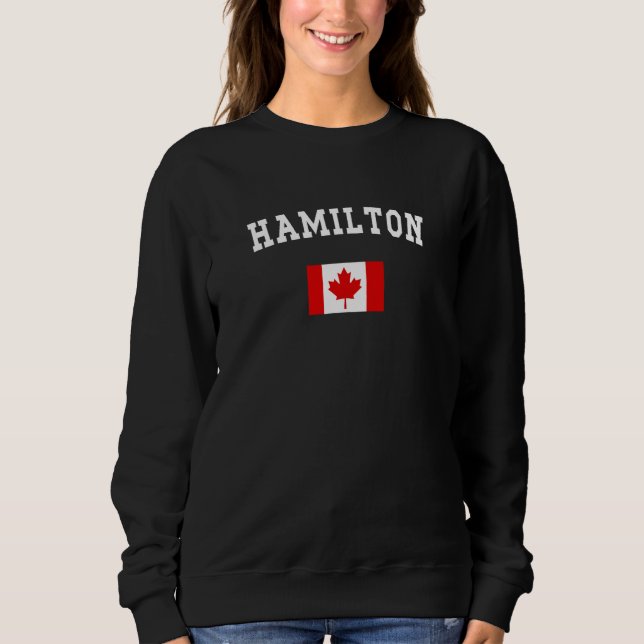 Sudadera Hamilton City Canada National Flag Souvenir (Anverso)
