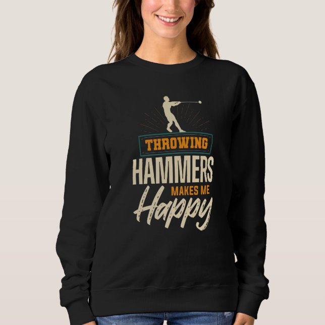 Sudadera Hammer Throwing Happy Throw Thrower Track Field Ap (Anverso)