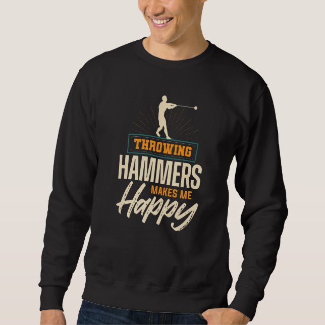 Sudadera Hammer Throwing Happy Throw Thrower Track Field Ap (Anverso)