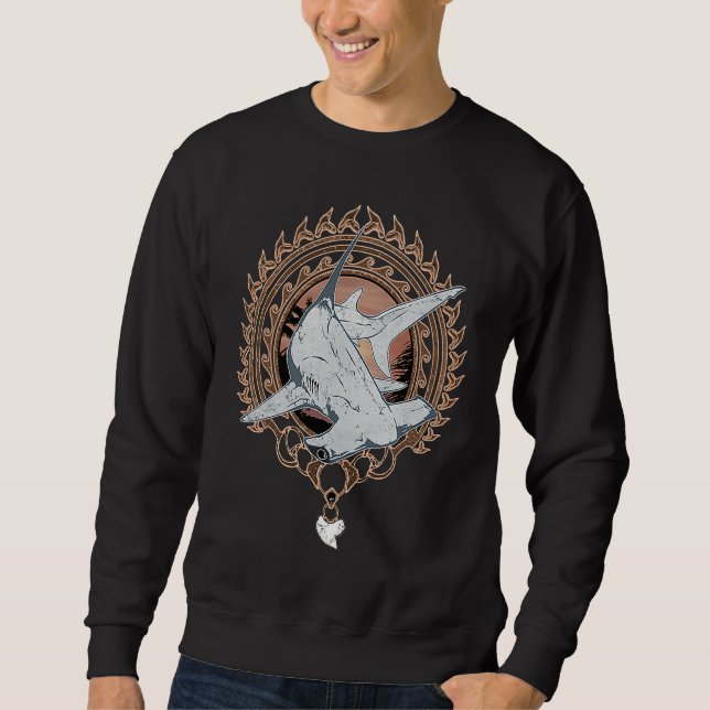 Sudadera Hammerhead Shark Polynesian Tribal (Anverso)