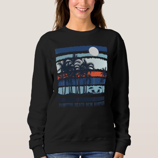 Sudadera Hampton Beach New Hampshire Summer 70's Beach S (Anverso)