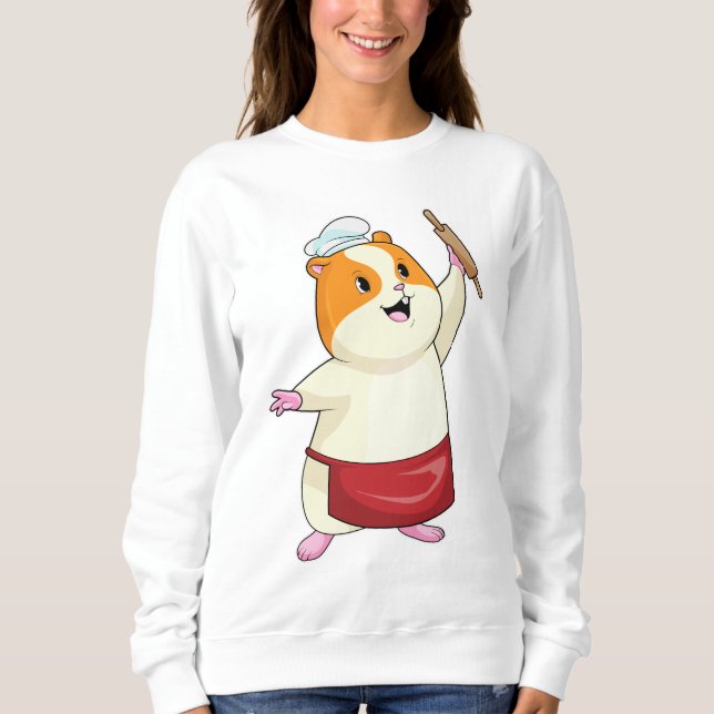 Sudadera Hámster como Baker con rodillo (Anverso)