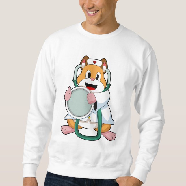 Sudadera Hámster como Médica de Stethoscope.PNG (Anverso)