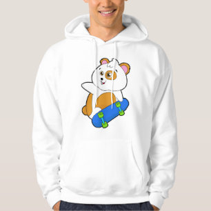 Sudadera Hámster como Skater con Skateboard