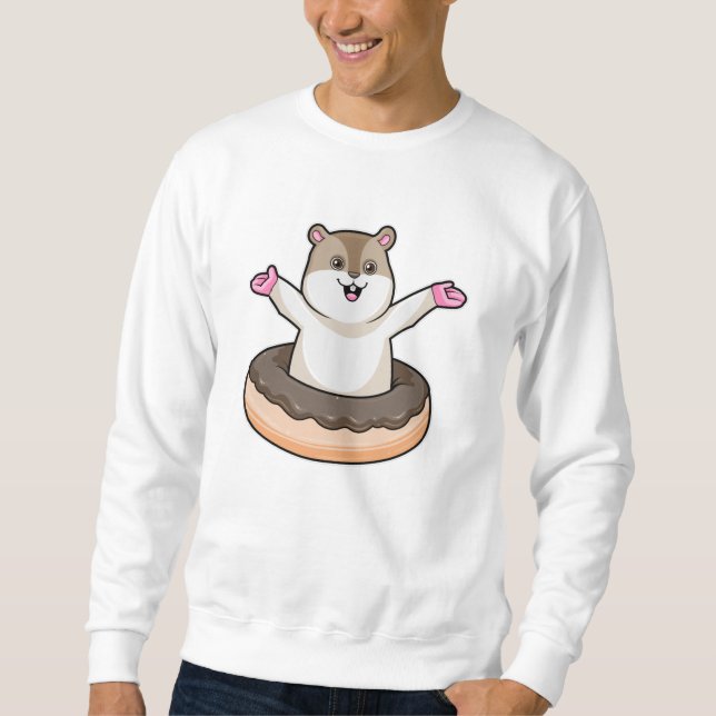 Sudadera Hamster con donut de chocolate (Anverso)