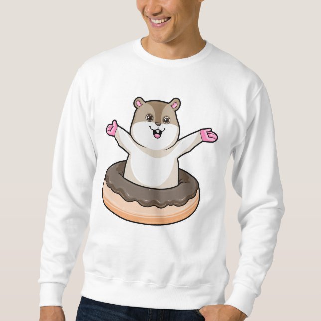 Sudadera Hamster con donut de chocolate (Anverso)