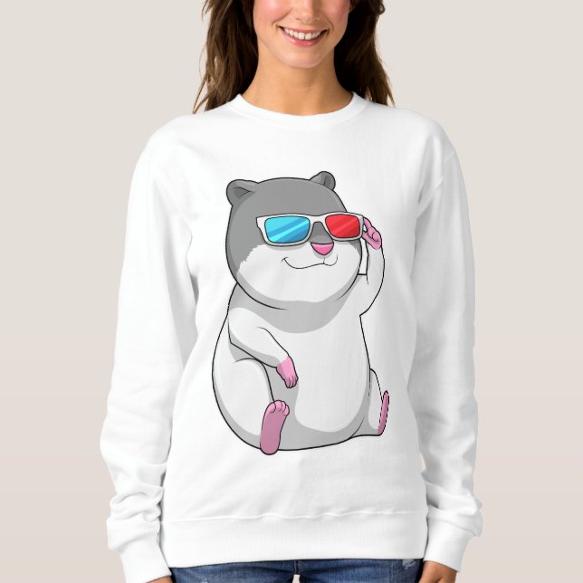 Sudadera Hamster con gafas (Anverso)