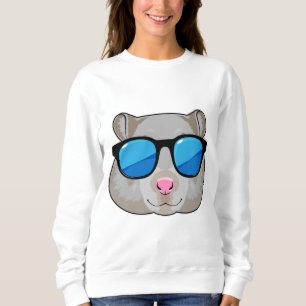 Sudadera Hamster con gafas de sol