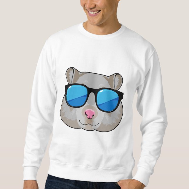Sudadera Hamster con gafas de sol (Anverso)