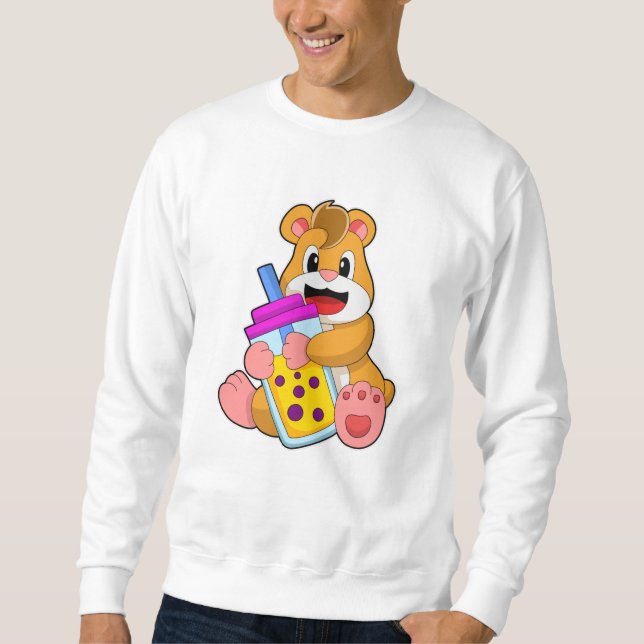 Sudadera Hamster con jugo con botella de bebé (Anverso)