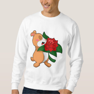 Sudadera Hámster con Rosa de flores