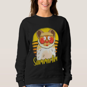 Sudadera Hámster de verano puesta de sol retro vacaciones e