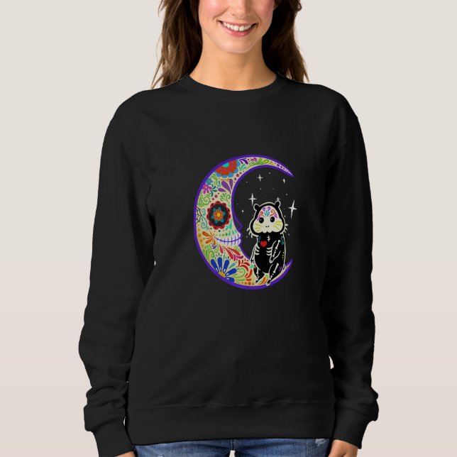 Sudadera Hámster esqueleto día de los muertos   (Anverso)