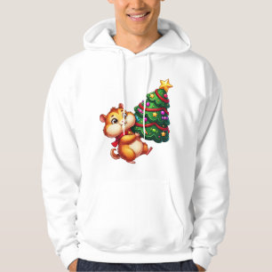 Sudadera Hamster Festivo y Árbol de Navidad