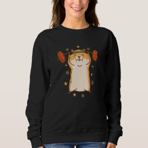 Sudadera Hámster haciendo entrenamiento con pesas y fitness