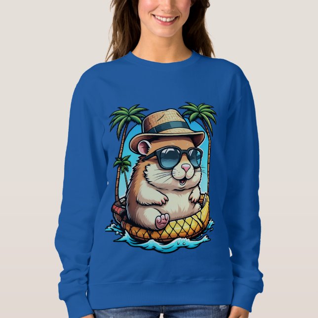 Sudadera Hámster tropical en verano suave de piña (Anverso)
