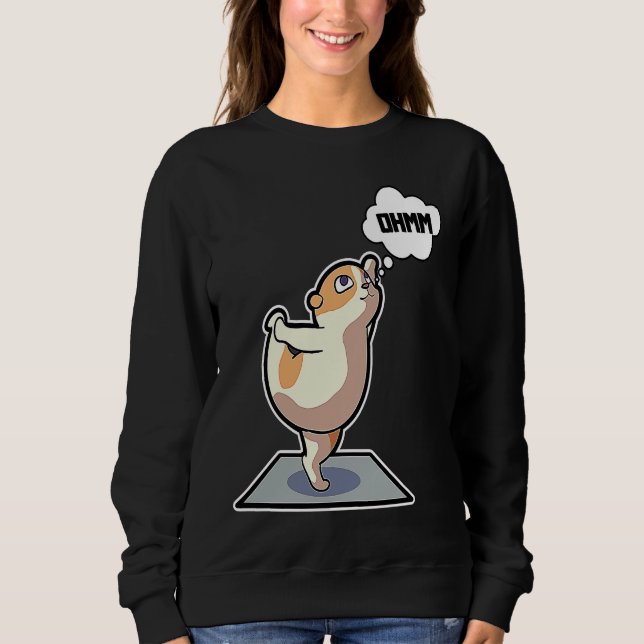 Sudadera Hamster Yoga Poses Sport Gymnastics Ohm Heartbeat  (Anverso)