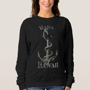 Sudadera Hana Hawaii Vacaciones Ancla Náutica Navegación